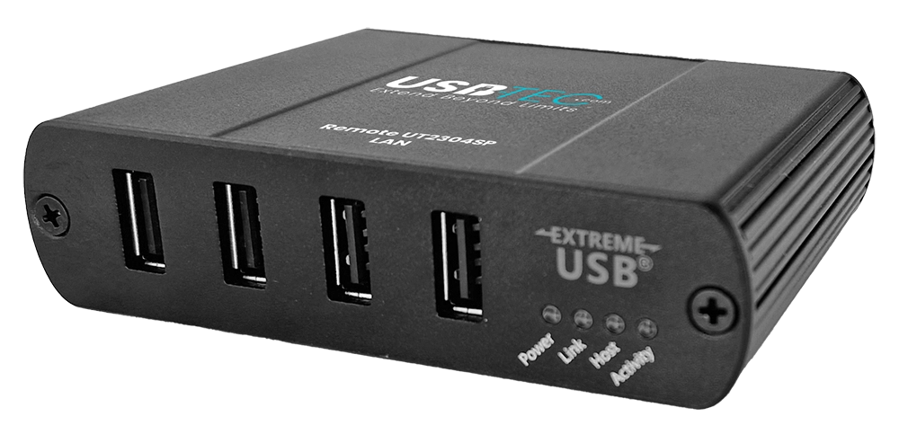 Remote UT2304SP-LAN USB Extender- Angled view
